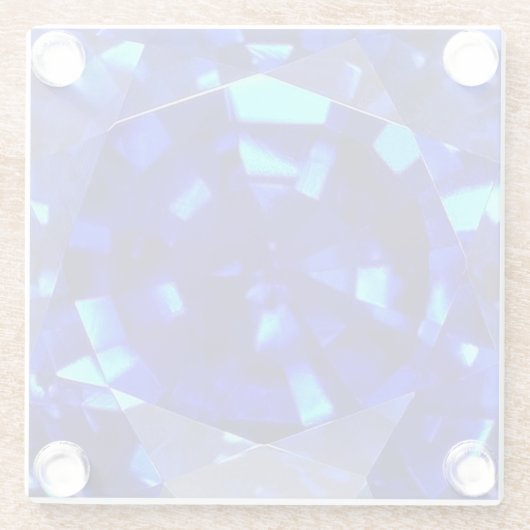 Blauer Saphir 3 Glasuntersetzer (Rückseite)