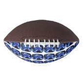 Blauer Saphir Cushion Cut Muster Football (Vorderseite)
