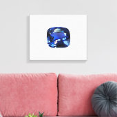 Blauer Saphir Leinwanddruck (Insitu (Wohnzimmer))