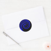 Blauer Saphir Runder Aufkleber (Umschlag)