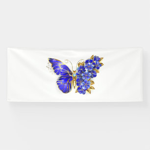 Blauer Saphir Schmetterling Banner
