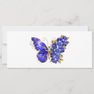 Blauer Saphir Schmetterling Einladung