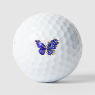 Blauer Saphir Schmetterling Golfball
