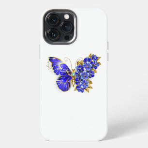 Blauer Saphir Schmetterling iPhone 13 Pro Max Hülle