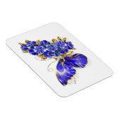 Blauer Saphir Schmetterling Magnet (Rechte Seite)