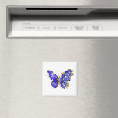 Blauer Saphir Schmetterling Magnet (In Situ (Geschirrspüler))