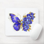 Blauer Saphir Schmetterling Mousepad (Mit Mouse)