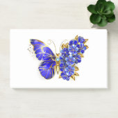 Blauer Saphir Schmetterling Post-it Klebezettel (Büro)