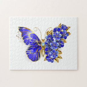 Blauer Saphir Schmetterling Puzzle