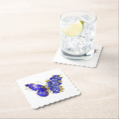 Blauer Saphir Schmetterling Untersetzer (Vor Ort)