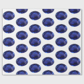 Blauer Saphir Umhüllungspapier Oval geschnitten Ed Geschenkpapier (Flach)