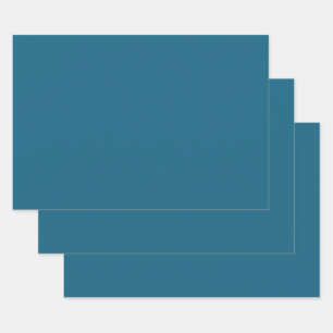 Blauer Saphir (Vollfarbe) Geschenkpapier Set