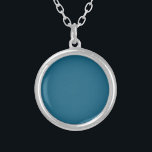 Blauer Saphir (Vollfarbe) Versilberte Kette<br><div class="desc">Blauer Saphir (Vollfarbe)</div>