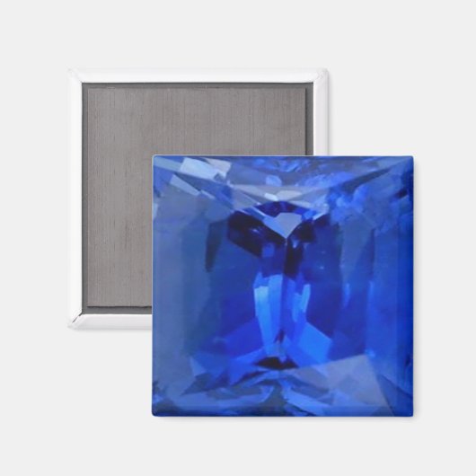 Blauer Sapphire 1 Magnet (Vorderseite/Rückseite)