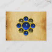 BLAUER SAPPHIRE MON, GRAU AGATA Perchment, Visitenkarte (Rückseite)