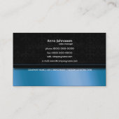 Blauer Satin • Elegante Visitenkarte (Rückseite)