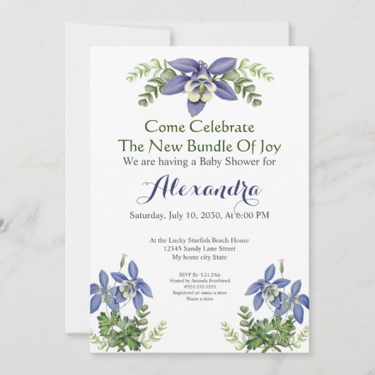 Blauer Säulendusche (Vorderseite)