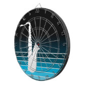 Blauer Saxophon Dartscheibe (Vorderseite rechts)