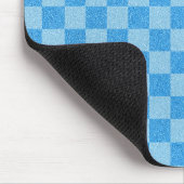 Blauer Schachbrett-Glitter Mousepad (Ecke)