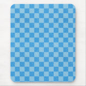 Blauer Schachbrett-Glitter Mousepad (Vorne)