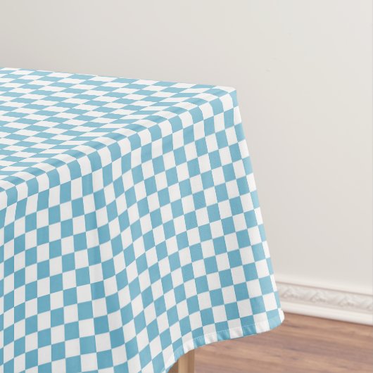 Blauer Schachbrett Tischdecke (Beispiel)