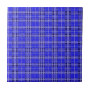 Blauer Schachbrettmuster Fliese