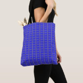 Blauer Schachbrettmuster Tasche (Von Nahem)