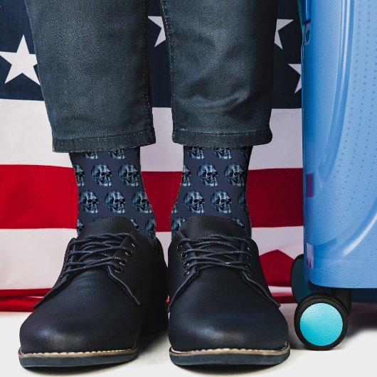 Blauer Schädel Beängstigend Cool und einzigartig g Socken