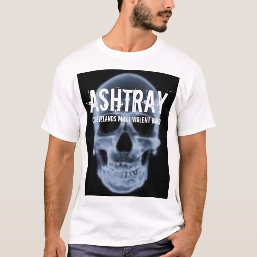 "Blauer Schädel" des ASCHENBECHERS T - Shirt (Vorderseite)