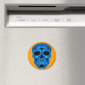 Blauer Schädel-Horror Magnet (In Situ (Geschirrspüler))
