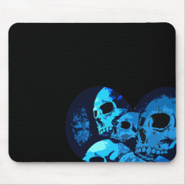 Blauer Schädel Mousepad
