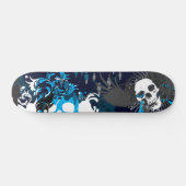 Blauer Schädel Skateboard (Horizontal)
