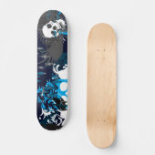 Blauer Schädel Skateboard (Vorderseite)