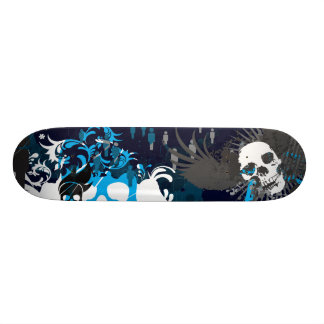 Blauer Schädel Skateboard