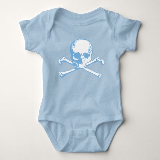 Blauer Schädel und T - Shirt (Vorderseite)