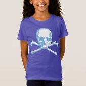 Blauer Schädel und T - Shirt (Vorderseite)