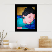 Blauer Schal Poster (Küche)