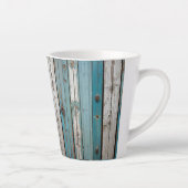Blauer Schälzzaun aus Holz Milchtasse (Rechts)