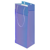 Blauer Schatten Geschenktüte Für Weinflaschen (Rückseite Schrägansicht)