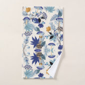 Blauer Schatten-Herbst-Garten Badhandtuch Set (Handtuch)