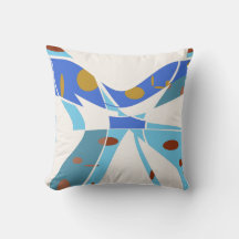 Blauer Schatten mit Dots Off-White Abstrakt Butter