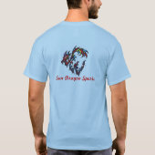 Blauer Schatten-Schwarzessun-Drache T-Shirt (Rückseite)