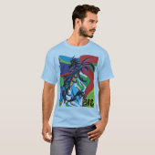 Blauer Schatten-Schwarzessun-Drache T-Shirt (Vorne ganz)