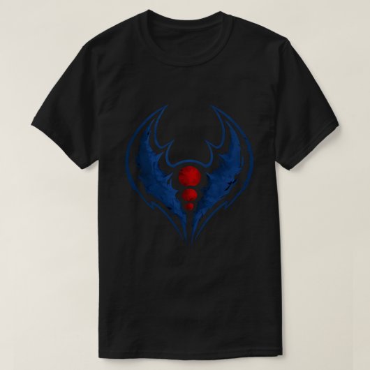 blauer Schattenkamm T-Shirt (Design vorne)