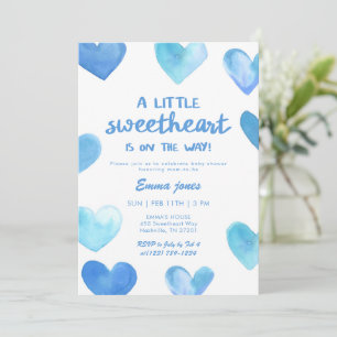 Blauer Schatz ist auf dem Weg Baby Shower Einladung