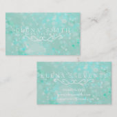 Blauer Schein Bokeh Visitenkarte (Vorne/Hinten)