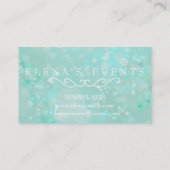 Blauer Schein Bokeh Visitenkarte (Rückseite)