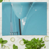 Blauer Scheinwerfer Handtuch (Gefaltet)