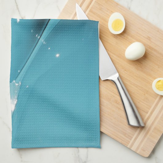 Blauer Scheinwerfer Handtuch (Viertel Falte)