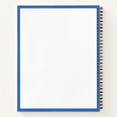 Blauer, schick-minimalistischer Monogramm-Name Notizblock (Rückseite)